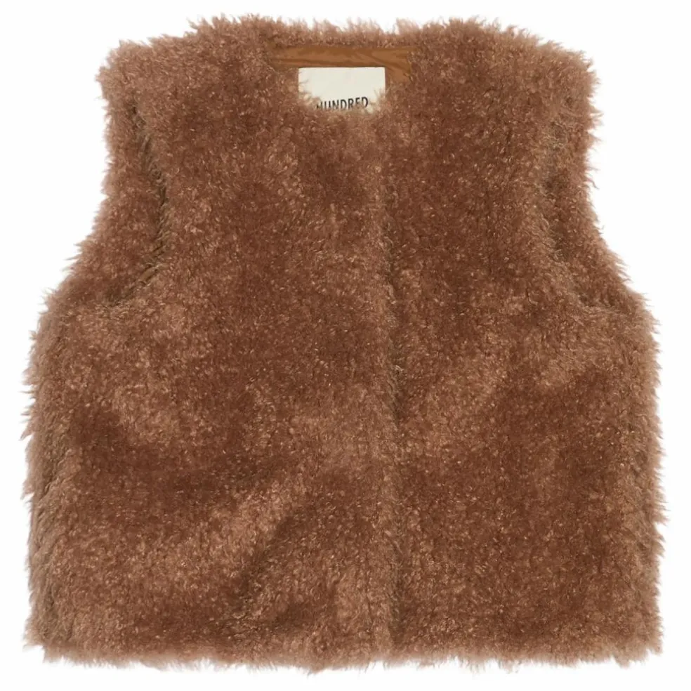 Veste Sans Manches Façon Fourrure Lucky | Taupe