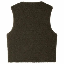 Veste Sans Manches Façon Sherpa Junior | Vert foncé