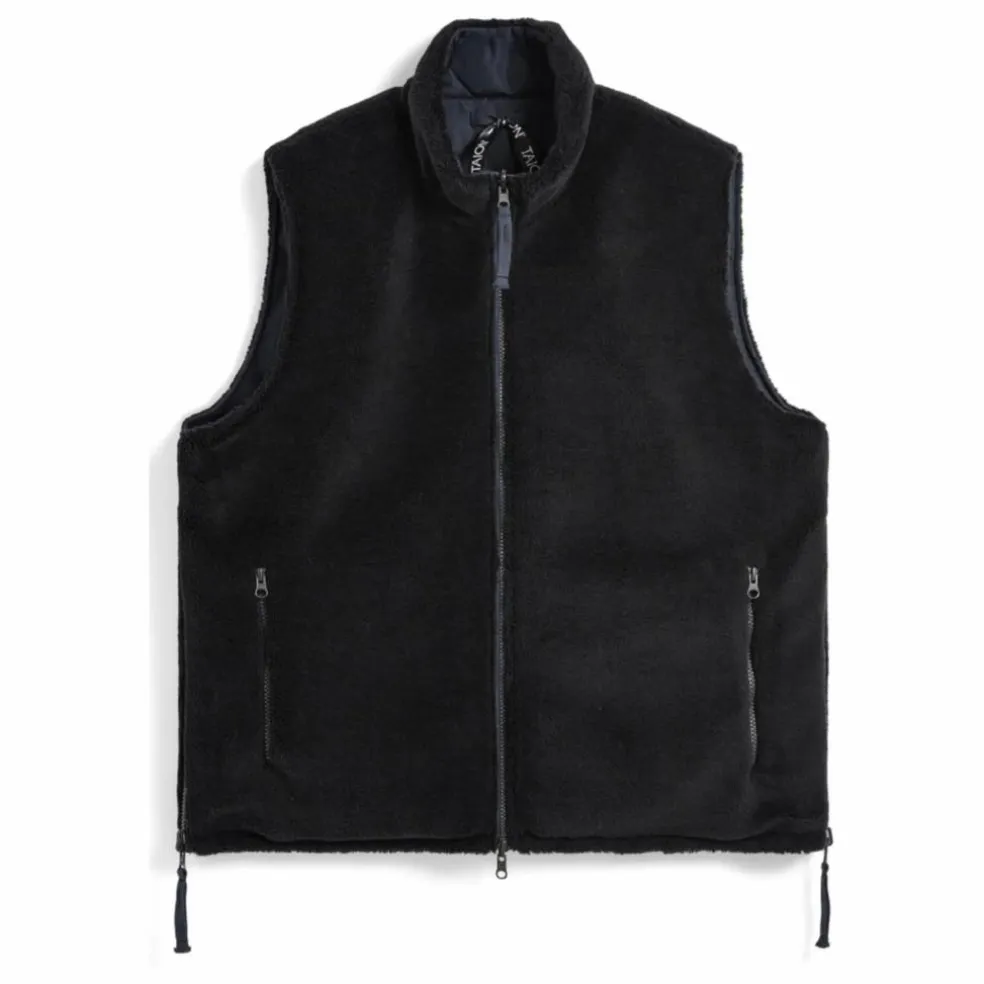 Veste Sans Manches Militaire Réversible Col Montant | Bleu marine - Noir