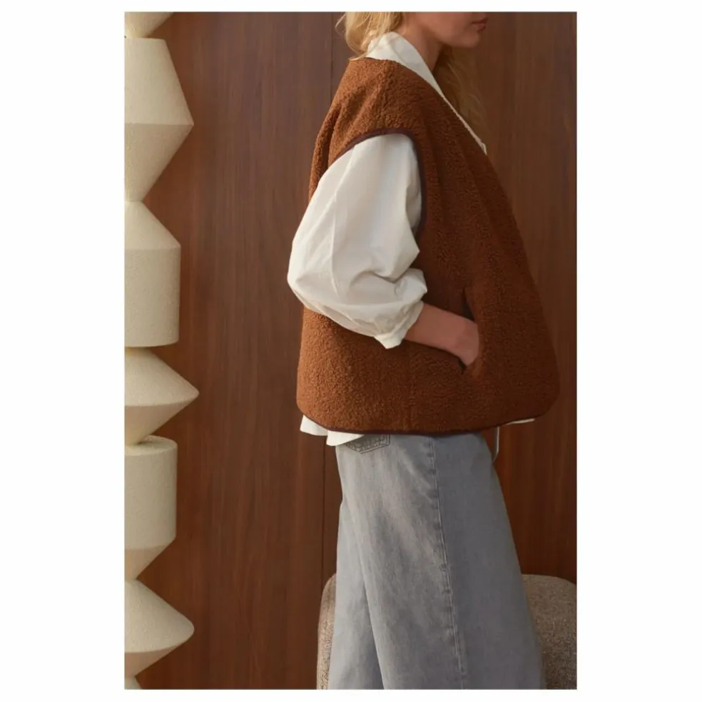 Veste Sans Manches Néo - Collection Femme | Marron