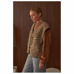 Veste Sans Manches Néo Léopard - Collection Femme | Camel