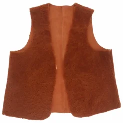 Veste Sans Manches Peau Lainée Mérinos | Marron
