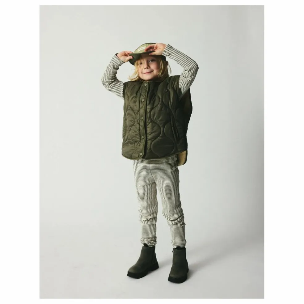 Veste Sans Manches Réversible Molly Fibres Recyclées | Vert kaki