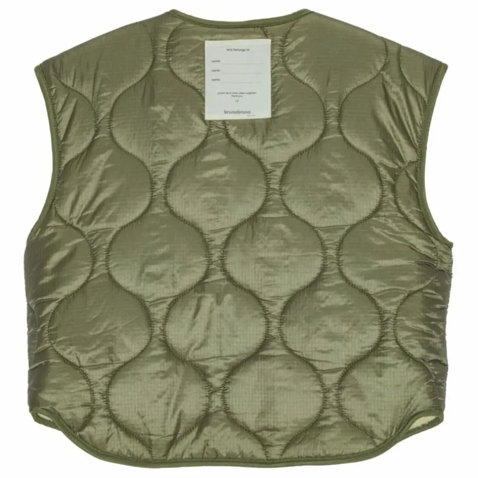 Veste Sans Manches Réversible Molly Fibres Recyclées | Vert kaki