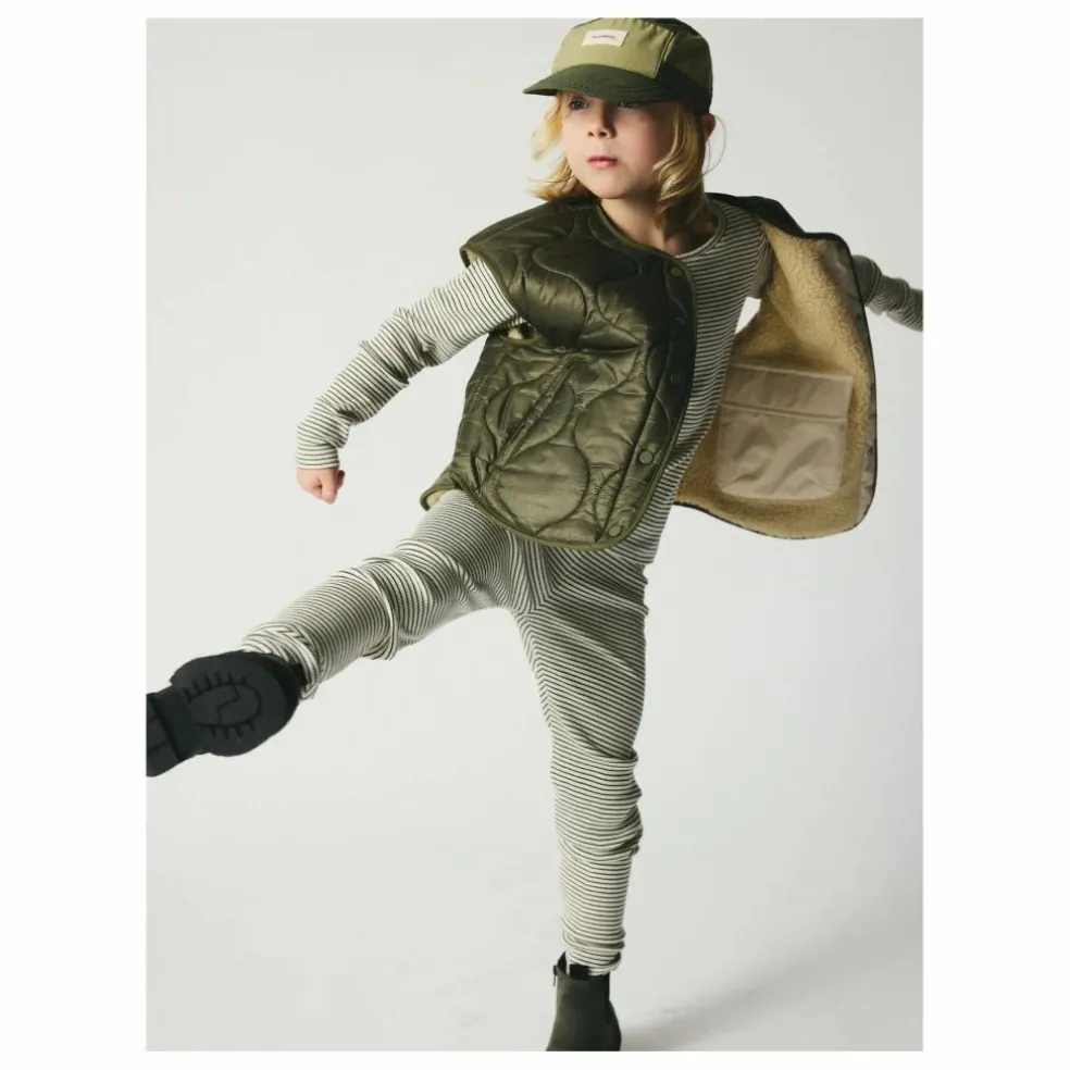 Veste Sans Manches Réversible Molly Fibres Recyclées | Vert kaki