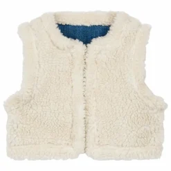 Veste Sans Manches Réversible Façon Fourrure Librana | Bleu jean