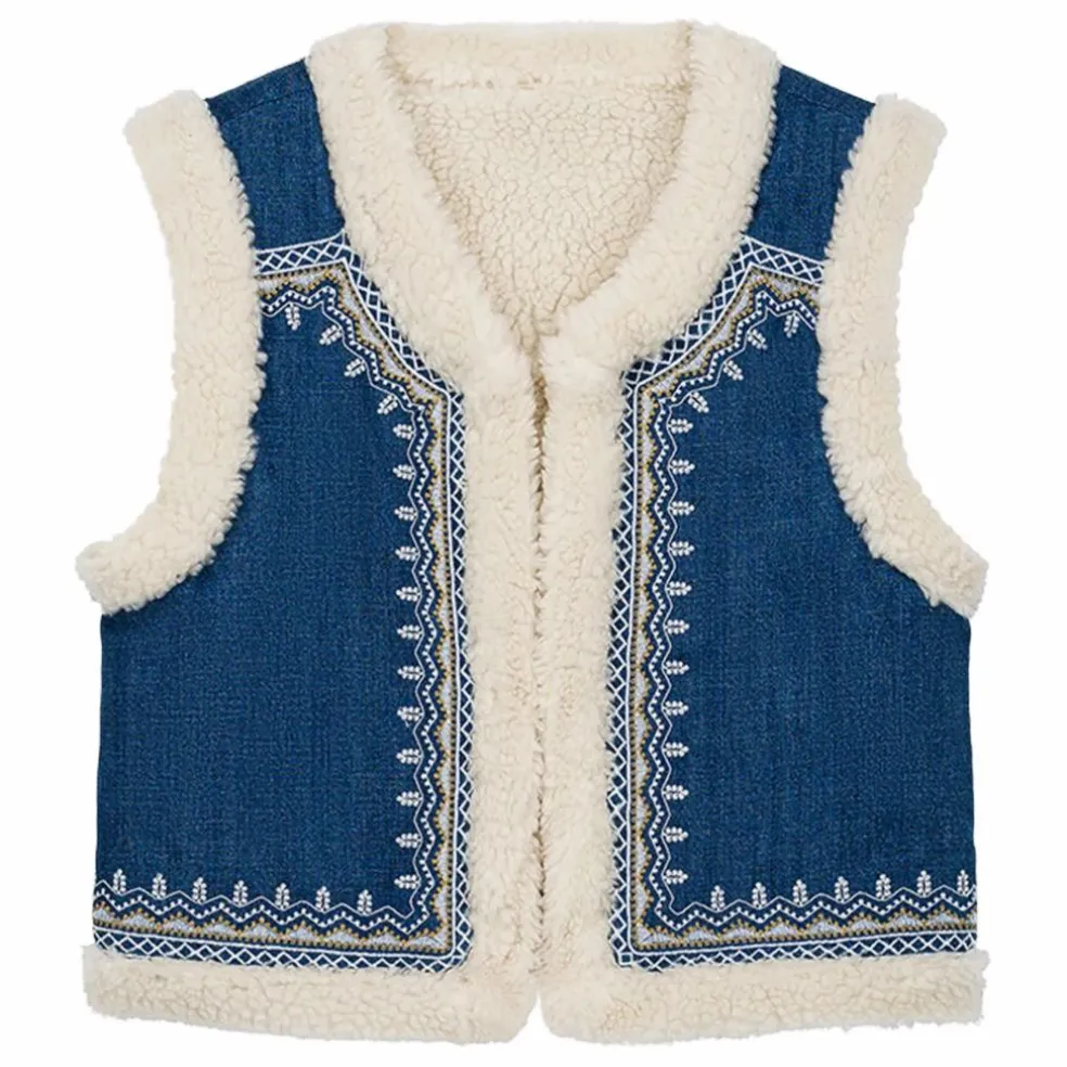 Veste Sans Manches Réversible Figara Denim - Collection Femme | Bleu