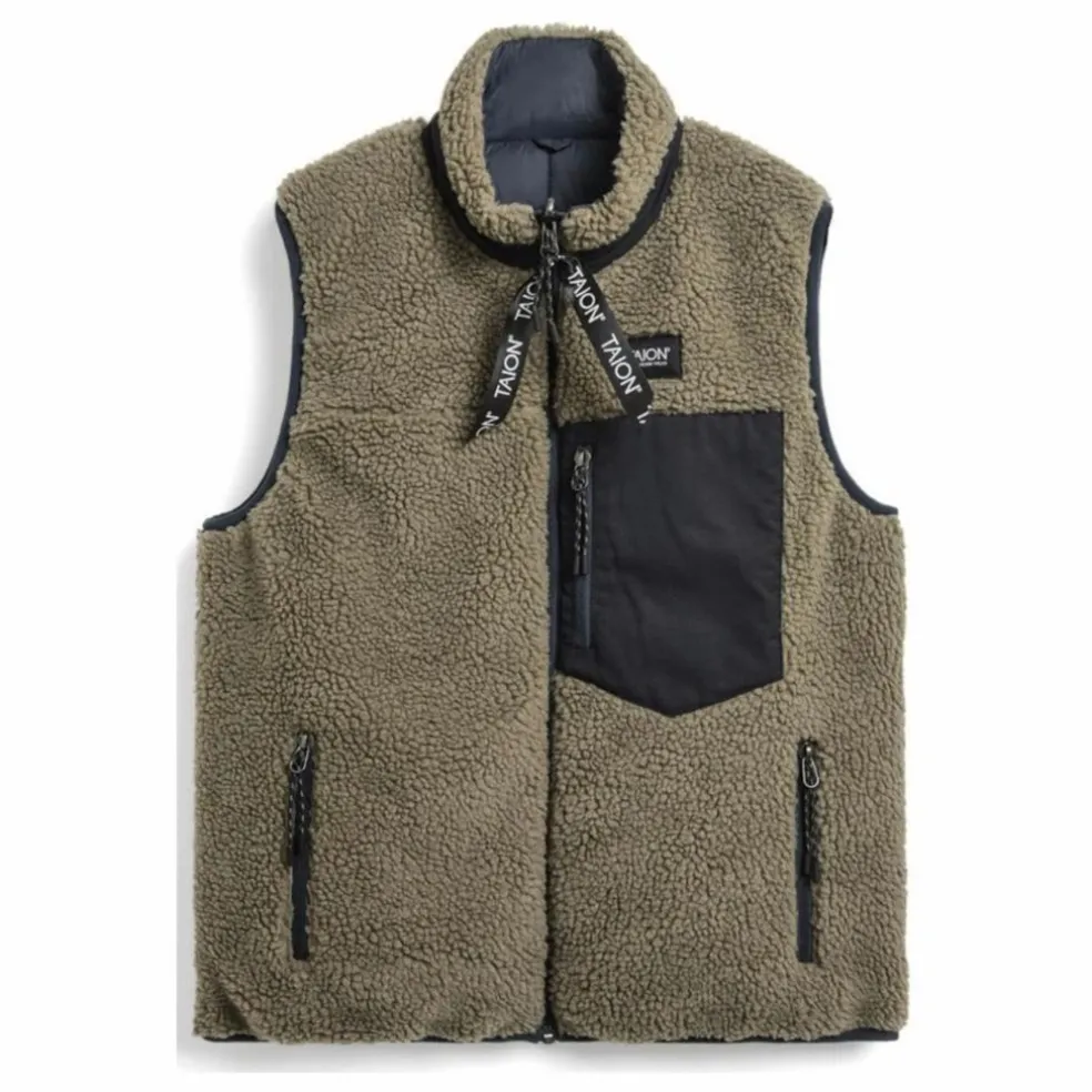 Veste Sans Manches Unisexe Reversible Boa Down | Bleu marine - Ecru