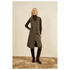 Veste Sans Manches Venice Rayée Laine | Gris