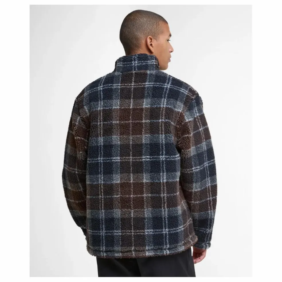 Veste Tartan Zippée | Bleu nuit