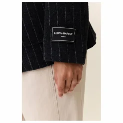 Veste Vafi Rayée Laine | Noir