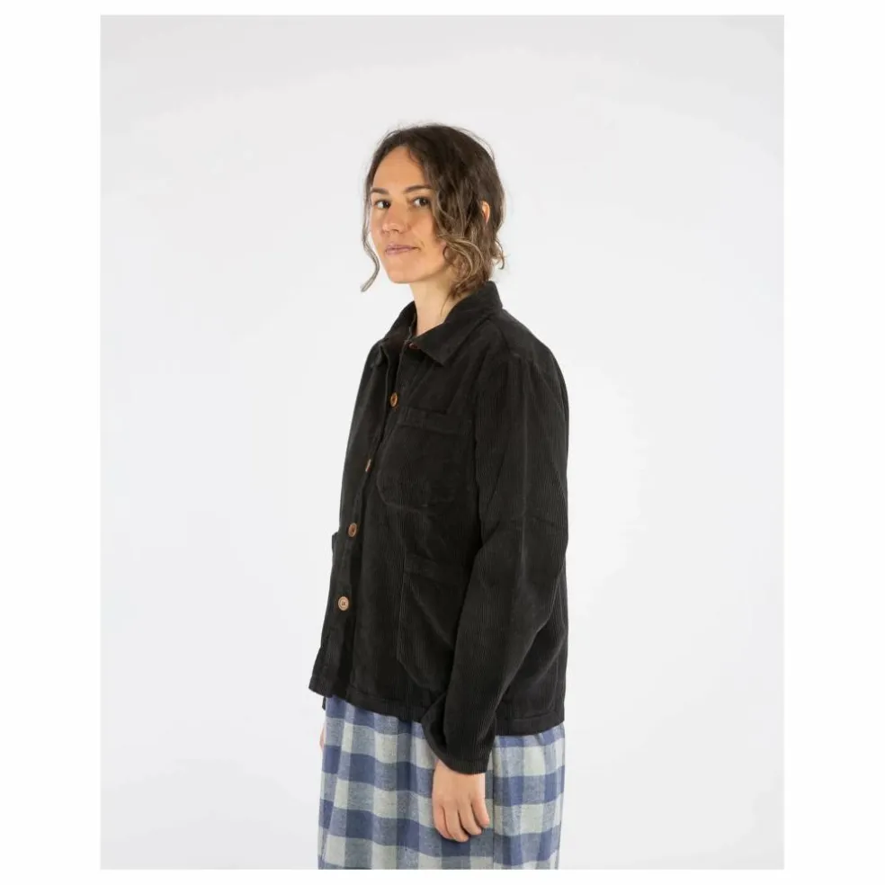 Veste Velours Côtelé Coton Bio | Noir