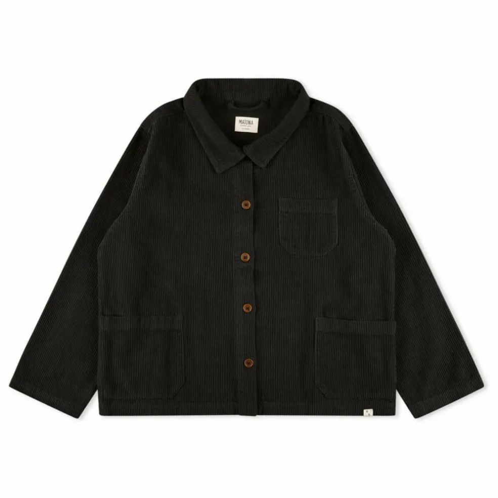 Veste Velours Côtelé Coton Bio | Noir