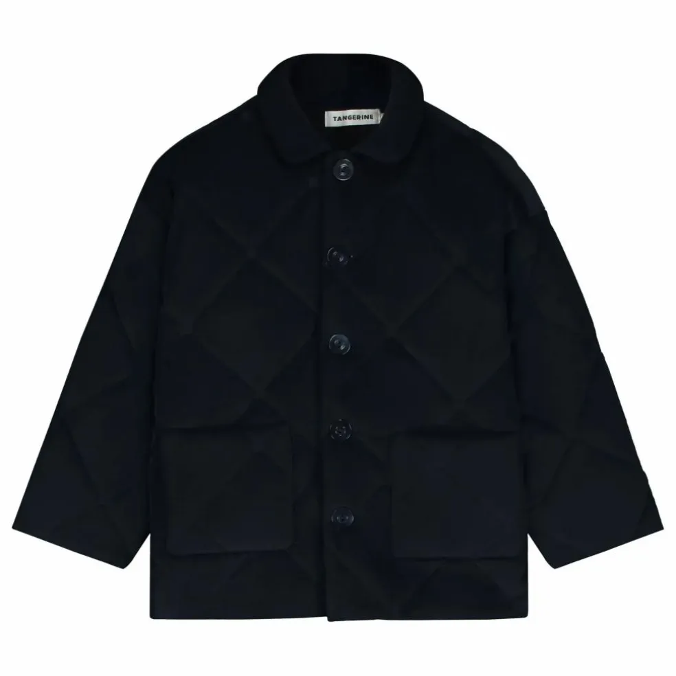 Veste Velours Côtelé Matelasée | Noir