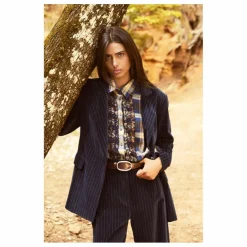 Veste Viaregio Rayée | Bleu