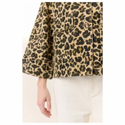 Veste Vincy Leopard Coton Bio | Beige