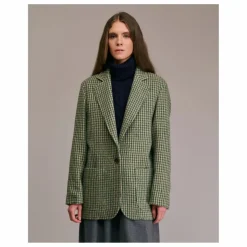 Veste Virato Pied de Coq Laine | Vert