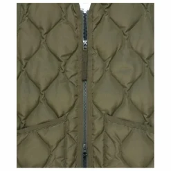 Veste Zippée Sans Manches Matelassée Military | Vert olive