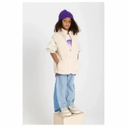 Veste Zippée sans manches Sherpa | Ecru