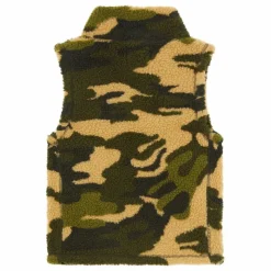 Veste Zippée sans manches Sherpa | Vert kaki