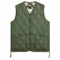 Veste Zippée Sans Manches Military Unisexe | Vert olive
