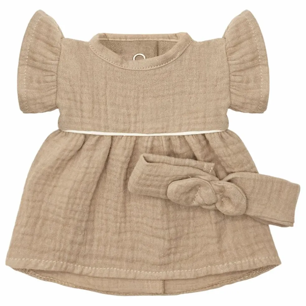 Vestiaire poupée - Robe Daisy et headband gaze de coton | Mocha