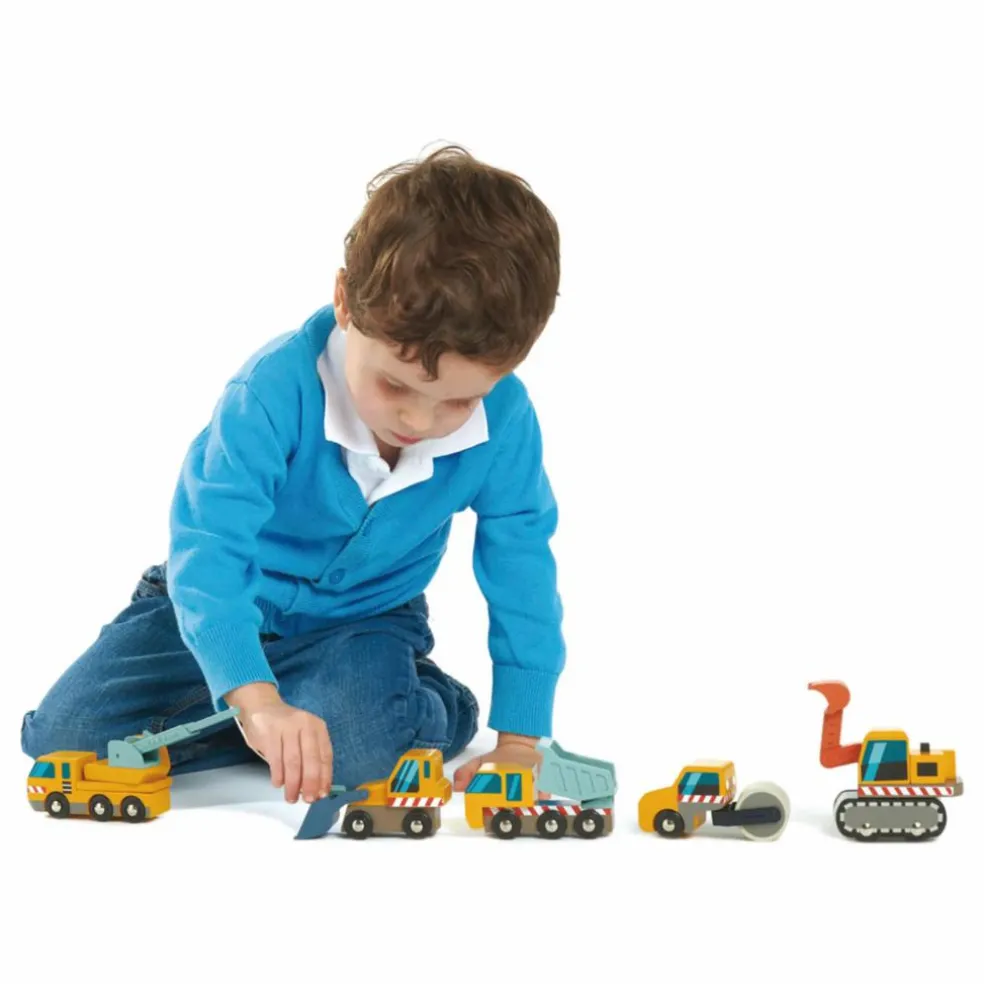 Voitures de Construction en bois - Set de 5