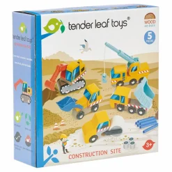 Voitures de Construction en bois - Set de 5