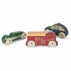 Voitures en bois FSC - Set de 9