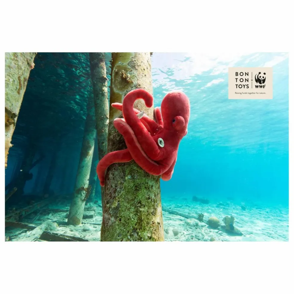 WWF - Peluche Pieuvre | Rouge